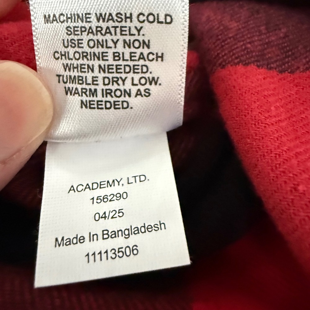 Magellan Outdoors Mens 3XL Red Black Buffalo Plaid Button Down Classic Fit NWT - Picture 9 of 12
